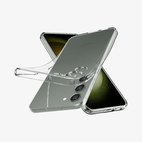 ACS05610 - Galaxy S23 Ultra Case Liquid Crystal in crystal clear showing the back